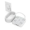 Surge Protector Long Extension Cord 25FT, TESSAN Flat Plug Power Strip with 4 Outlets 3 USB Ports (1 USB C), 900 Joules Protection, Multiple Wall Outlet Extender Suitable for Home Office Dorm, Grey view 1