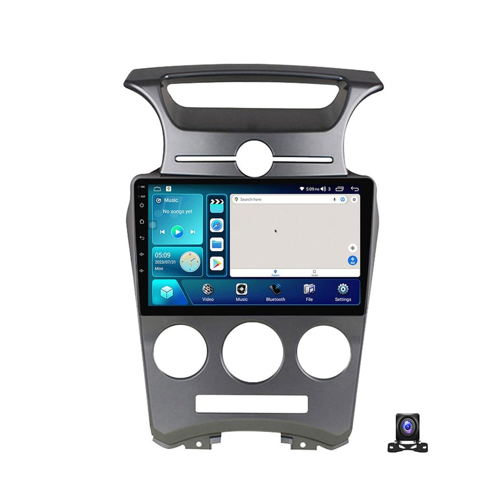 DEHIWI 9 Inch Android 12 Car Stereo Multimedia Car Radio for KIA Carens 2007~2011 GPS Navigation MP5 Player with 4G/USB/RDS/DSP/Carplay/Auto+720P Backup Camera,A,4 Core M100S 1G+32G