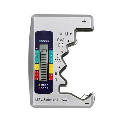 ARTIBETTER Battery Digital Tester with LCD Screen Portable Abs Button Battery Checker for 6 Volt and Lithium Batteries Household Use