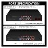 8-Port POE Switch 10/100/1000Mbps Ethernet Switch with 2 1000M uplink Ports AI Smart Switch (Color : EW-S1710FG-AP) view 4