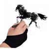 TEHAUX Drawing Glove for Tablet 2pcs Artist Gloves Fingertip Covers Comfortable and Breathable Red Ideal for Sketching and Painting view 2