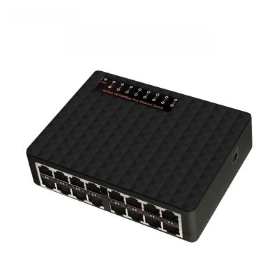 16-Port 10/100Mbps Network Switch Fast Ethernet Smart Switch High-Performance RJ45 Hub Internet Splitter (Color : EU Plug 16Port)