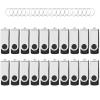 Wooolken 20Pack 4GB USB 2.0 Flash Drive with Keychains,Swivel USB Thumb Drives Memory Stick USB Drive for PC Laptop Computer (Black) view 1