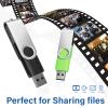 Wooolken 20Pack 4GB USB 2.0 Flash Drive with Keychains,Swivel USB Thumb Drives Memory Stick USB Drive for PC Laptop Computer (Black) view 3