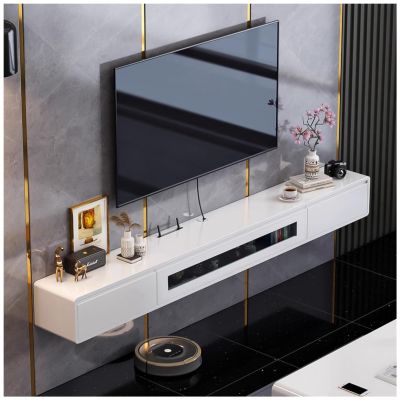 Wall Mounted TV Stand, Floaing Mounted Entertainment Center Floating Cabinet, Media Console Storage Hutch Under TV, for Living Room (Color : E, Size : 160cm)