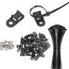 120 Set Cable Zip Tie Mounts Kit Black 6" Zip Ties, Black Cable Tie Base and Tapping Screw - Wire Cable Clips Organizer Holders Clamps view 1