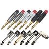 GKWKGB 10Pcs/lot Mono/Stereo Jack 6.35mm Male Plug Wire Connector Microphone MIC 6.3MM Plug Audio Connector (Color : TC122) view 2