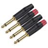 GKWKGB 10Pcs/lot Mono/Stereo Jack 6.35mm Male Plug Wire Connector Microphone MIC 6.3MM Plug Audio Connector (Color : TC122) view 3