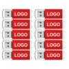 Customized Quality USB Flash Drives with Personalized Logos for Mass Customization - as Corporate and Personal Gifts, Promotional Gifts, Exhibition Gifts (Red, 2GB*10PACK) view 1