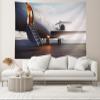 chnywork 7x5ft Business Jet Plane Backdrop Luxury Business Trip Jet Plane Parking on Airport Background for Travel Theme Party Decorations Photo Booth Studio Props Wallpaper view 4