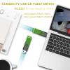 32GB USB Flash Drive 20 Pack AGECASH USB 2.0 Thumb Flash Drives Bulk Green Swivel 32GB USB Memory Stick Zip Jump Drive Multipack Pendrive with Labels & Lanyards view 2