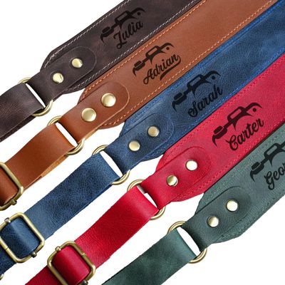Personalized Photographer Strap Personalized & Engraved Neck Strap for DSLR & Mirrorless 50.5" Adjustable Length Vegan or Full-Grain Leather Stylish, Lightweight & Handcrafted