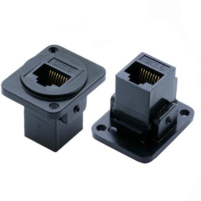 10Pcs/lot 8P8C RJ45 CAT6 Socket Panel Mount Female Jack Adapter Network Ethernet Modular Plug Extension Interface Connector