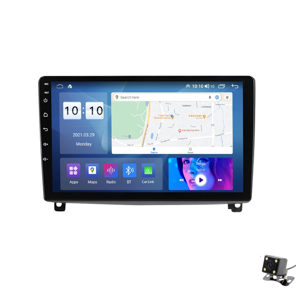 ADMLZQQ Car Stereo 9" Android 12 Double Din Bluetooth Autoradio for Peugeot 407 2004-2011,Touchscreen Radio with GPS Car-Play Bluetooth SWC Backup Camera Mirror Link 5G WiFi AM/FM,M400s
