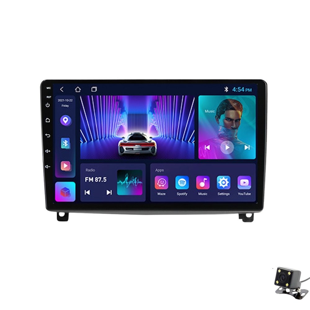 ADMLZQQ Car Stereo 9" Android 12 Double Din Bluetooth Autoradio for Peugeot 407 2004-2011,Touchscreen Radio with GPS Car-Play Bluetooth SWC Backup Camera Mirror Link 5G WiFi AM/FM,M90s