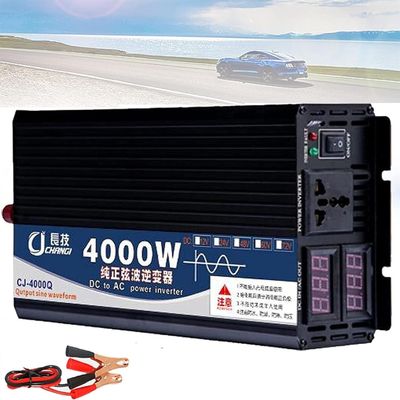kubeier 3000W 4000W 5000W Pure Sine Wave Inverter Power Inverter DC 12V 24V 48V 60V to AC 110V 220V Outlets Car Inverter Converter for RV Truck Car Solar System Travel Camping,4000W-24Vto220V