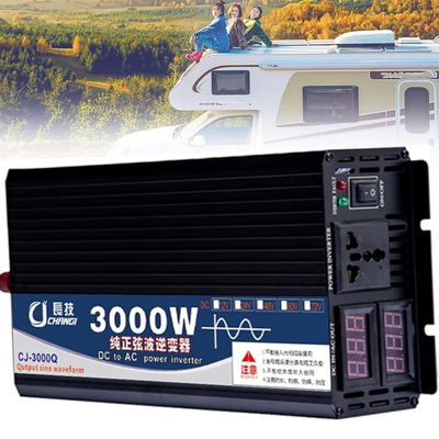 3000 4000 5000 Watt Pure Sine Wave Power Inverter 12V 24V 48V 60V DC to 110V 220V AC Converter for Vehicle/Home/RV/Truck Off-Grid Solar Power Inverter with LCD Display,3000W-48Vto220V
