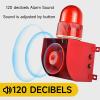 EOKHEOY Sound and Light Alarm Siren 0-120dB Speaker 9 Tone Adjustable Industrial Outdoor Waterproof Security Sirens 25W AC110V-120V (with pulg) view 2