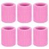 HPWFHPLF Premium Wrist Sweatbands: Stay Dry, Play Hard - Ideal for Tennis, Football, Basketball, Running, 6 Pack Cotton Sweatbands for Men & Women (Pink) view 1
