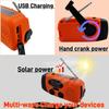 5000mAh Hand Crank Emergency Weather Radio, am fm noaa Solar Radio with Led Flashlight and Earphone Jack, Charger for Smartphone, USB-C Cable/Self Powered with SOS Alarm (Orange) view 4