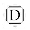 Luckluccy Initial Letter D Vinyl Decal Sticker 50 Pieces Monogram Balck Square Vinyl Stickers Family Inital Durable Round Decal Stickers for Laptop Skateboard Phone Computer Luggage 4inch view 3