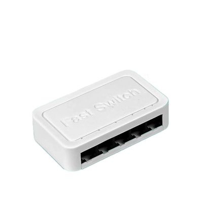10/100/1000Mbps Mini Gigabit Network Switch 5-Port Ethernet Switch Internet Splitter Desktop RJ45 Hub (Color : 1000M US White)