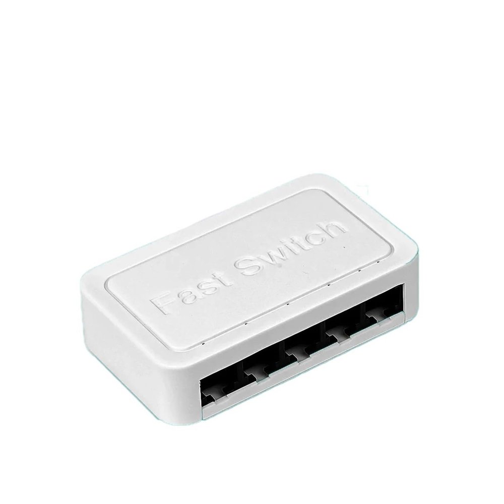 10/100/1000Mbps Mini Gigabit Network Switch 5-Port Ethernet Switch Internet Splitter Desktop RJ45 Hub (Color : 1000M US White)