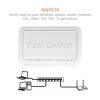 10/100/1000Mbps Mini Gigabit Network Switch 5-Port Ethernet Switch Internet Splitter Desktop RJ45 Hub (Color : 1000M US White) view 3