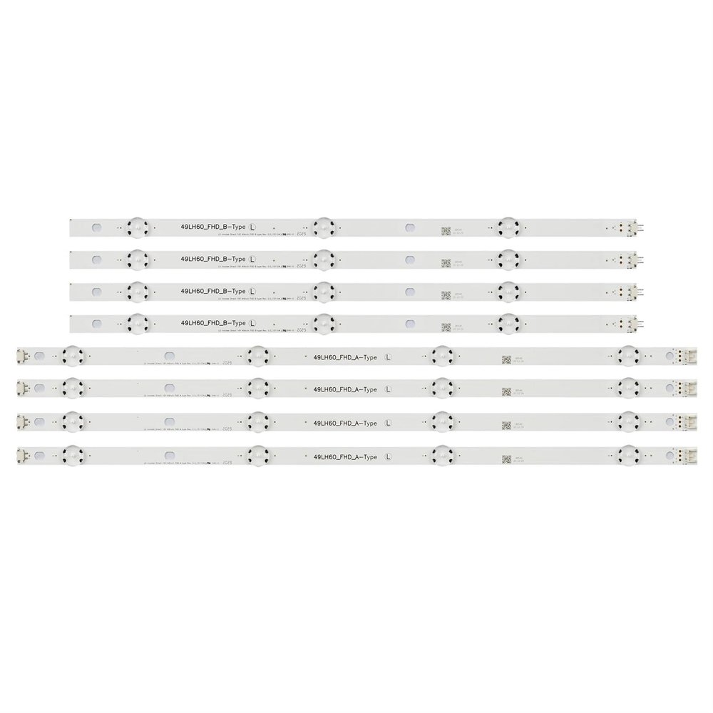 MLBEIU 8pcs X LED Backlight Fit for LG Innotek Direct 16Y 49LH60_FHD A/B Type HC490DUN-ABRR1-211X 49LH604V JVC LT-50C550 49LW540S-UF