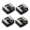 Veemoon 4pcs Flash Light Holder Adapter Durable Hot Shoe Socket for Camera Accessories Compact and Portable Lamp Base Fittings for Stabilizers Black