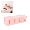 DOITOOL Plug Storage Box Organizer Pink Cable Management for Power Strips Adapters and Chargers Safeguards Cords from and Pets Easy to Use and Conceal view 1
