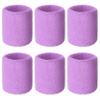 HPWFHPLF Premium Wrist Sweatbands: Stay Dry, Play Hard - Ideal for Tennis, Football, Basketball, Running, 6 Pack Cotton Sweatbands for Men & Women (Purple) view 1