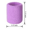 HPWFHPLF Premium Wrist Sweatbands: Stay Dry, Play Hard - Ideal for Tennis, Football, Basketball, Running, 6 Pack Cotton Sweatbands for Men & Women (Purple) view 2