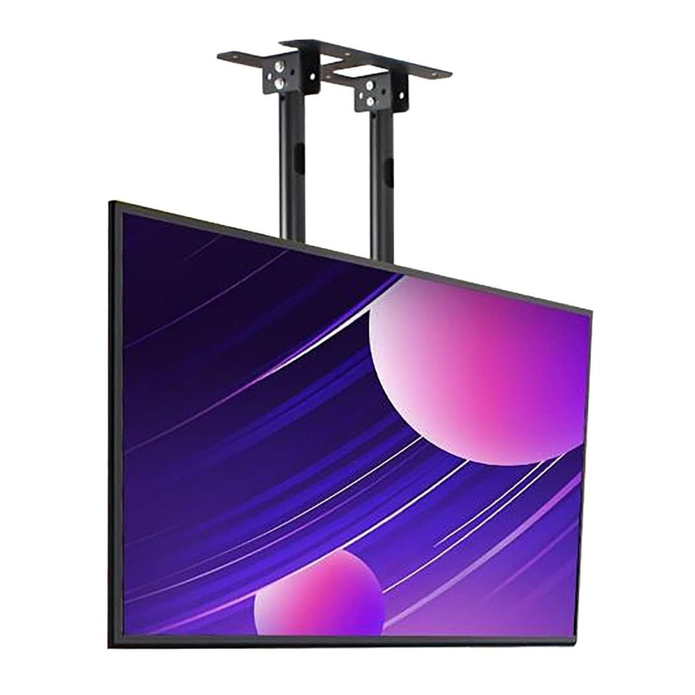 MaikOn Monitor Mount,tv Wall Mount, Electric TV Lift, Fits 60-100 Inch Low Profile TVs, Adjustable Height Double Pole Single Screen TV Mount, Tilt Telescopic Ceiling TV Mount Bracket