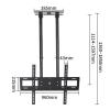 MaikOn Monitor Mount,tv Wall Mount, Electric TV Lift, Fits 60-100 Inch Low Profile TVs, Adjustable Height Double Pole Single Screen TV Mount, Tilt Telescopic Ceiling TV Mount Bracket view 2