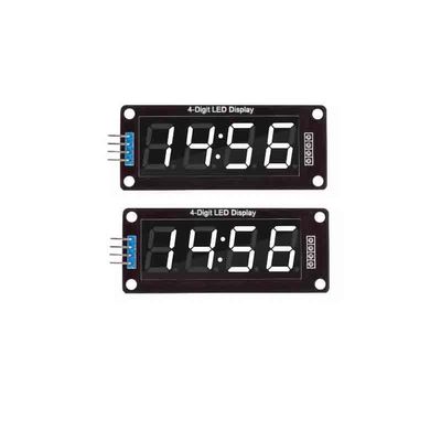 YOURRYONG 2 x 0.56 inch seven segment digital tube clock module with clock (white)