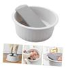 Beavorty 1set Plastic Washbasin Wash Board Thickened Design for Hand Washing Clothes Newborn Essentials Lightweight and Portable Laundry Basin view 4