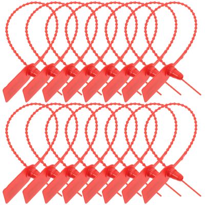 100pcs Seal Cable Tie Marker: Label Tags for Luggage Tag, Electronics, Cable Management Red
