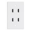 TANIQIACA 4 HD Multimedia Interface Wall Plate US Standard ABS Outlet Panel for AV Receiver Home Theater System view 1