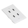TANIQIACA 4 HD Multimedia Interface Wall Plate US Standard ABS Outlet Panel for AV Receiver Home Theater System view 2