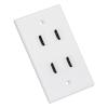 TANIQIACA 4 HD Multimedia Interface Wall Plate US Standard ABS Outlet Panel for AV Receiver Home Theater System view 4