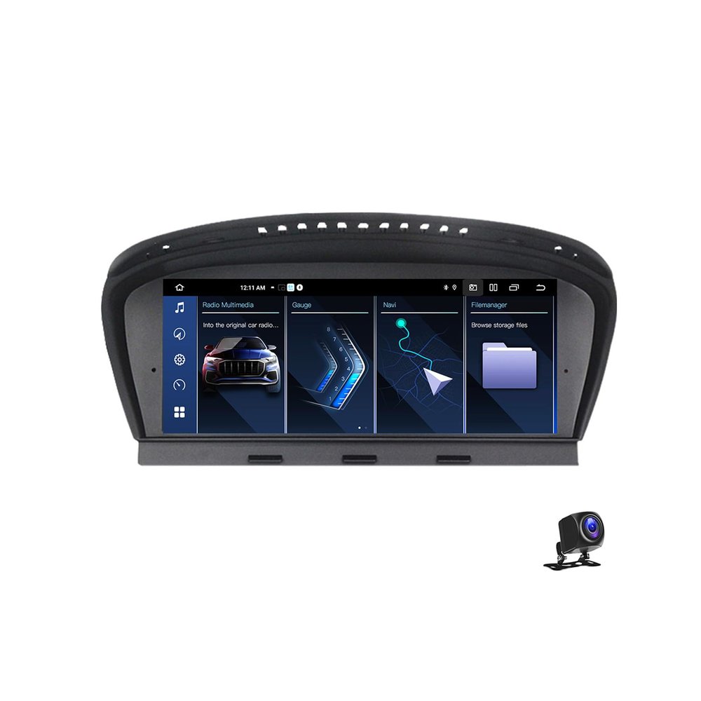 Android 12 Car Stereo for BMW 3/5 Series E60 E61 E63 E64 Car Multimedia GPS Navigation Player Wireless Carplay Auto DSP Support Original Steering Wheel Controls, Camera,8.8 inch,8 core 6G+128G