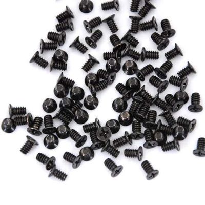 100pcs Computer PC Case 3.5" inch Hard Drive HDD Caddy Swap Server Tray Mount Screw Flat Countersunk Phillips Head Bolt - (Color: Black)