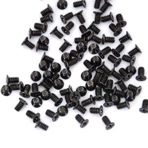 100pcs Computer PC Case 3.5" inch Hard Drive HDD Caddy Swap Server Tray Mount Screw Flat Countersunk Phillips Head Bolt - (Color: Black)