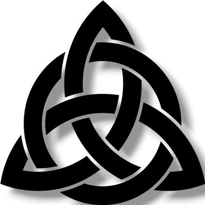 DirectNine Basics Celtic Trinity Knot Family Symbol Premium Vinyl Decal Sticker - 6 Year Durability, Waterproof, Adhesive Emblem for Cars, Laptops, Windows, and More (Matte Black), White, TR-453