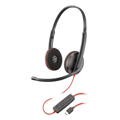 POLY Blackwire C3220 Stereo Headset, USB-C/A Black