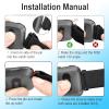 2 Pack Elastic Bands Compatible with Fitbit Versa 2 Band for Women Men, Soft Adjustable Nylon Breathable Replacement Band for Versa/Versa 2/Versa Lite/SE Smartwatch Loop Wristband (black/grey) view 4