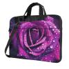 Blooming Rose Flower Print Laptop Bag, Shoulder Messenger Bag Case Sleeve For 13 Inch 14 Inch Laptop Briefcase 15.6 Inch view 1