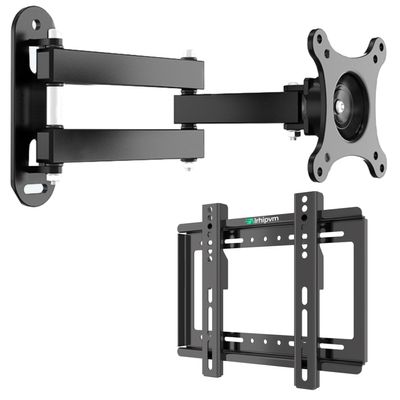 Alrhipvm TV Monitor Wall Mount Brackets Low Profile Fixed for Most 14-43 Inches TVs, Full Motion TV Monitor Wall Mount Brackets for 10-30 LED LCD Flat Screens