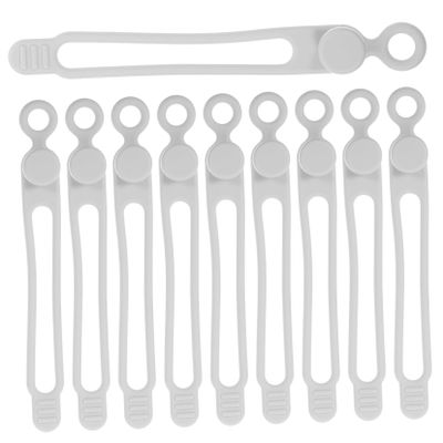 Hemobllo Cord Strap 10 Pcs Data Cable Harness Silicone Cable Strap Cable Ties Reusable Cable Management Strap Wire Management Ties Cable Tie for Cord Data Line Steel Ribbon